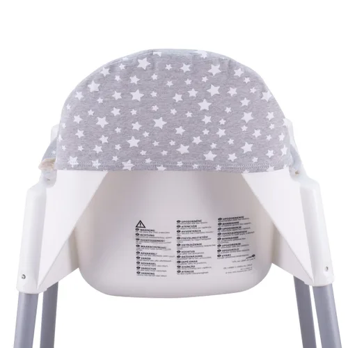 Vista 4 de JYOKO Cojín para silla alta para niños, compatible con IKEA Antilop, hecho de algodón, 100% cómodo (estrella blanca)