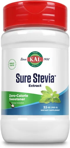 Vista 9 de KAL Extracto de Stevia Sure, polvo de stevia orgánico, bajo en carbohidratos, edulcorante cero calorías, apto para keto, gran sabor, bajo glucémico