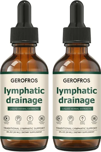 Vista 9 de Gotas de drenaje linfático, mezcla de hierbas de 2000 mg con diente de saúco y equinácea, apoya el drenaje linfático, 2 onzas líquidas (paquete de 1)