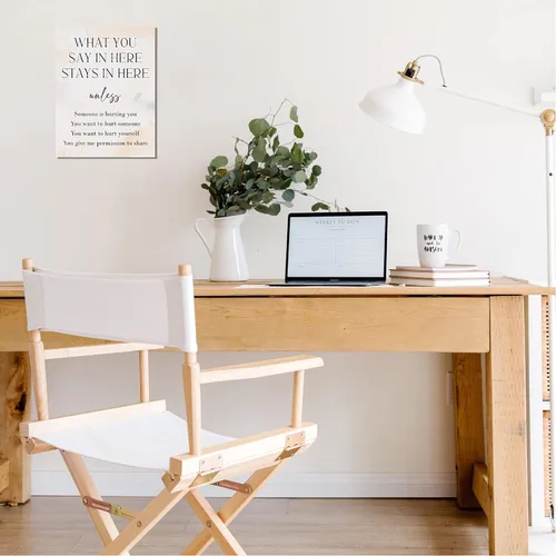 Vista 3 de BIWSHA Pósteres de salud mental para oficina, arte de pared de salud mental, decoración de oficina de trabajador social, arte de terapeuta, letrero