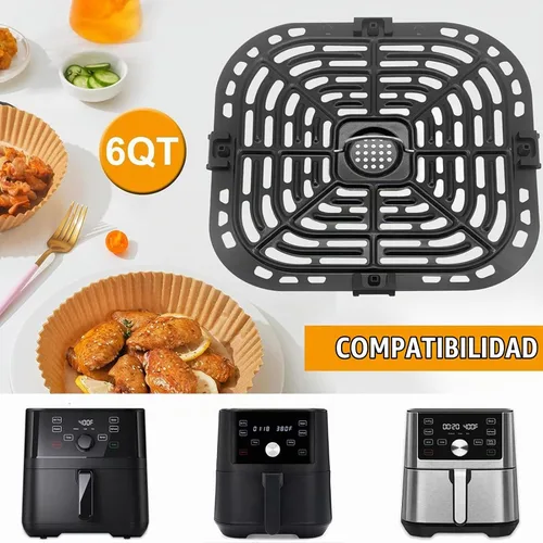 Vista 5 de GCQ Bandeja de repuesto para freidora de aire para Instant Pot Vortex 6 en 1, 6 cuartos de galón, 5.7 cuartos de galón, Gourmia 6 cuartos de galón