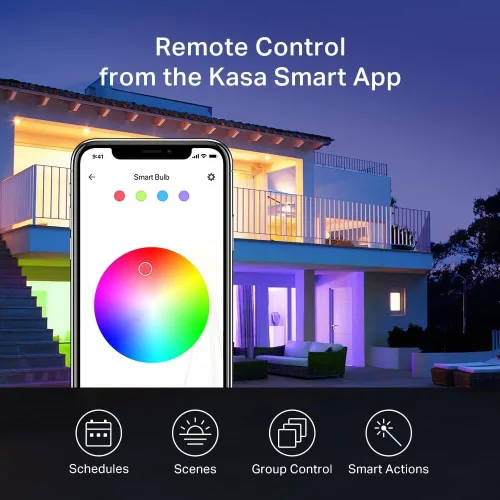 Vista 7 de Kasa Smart - Bombillas inteligentes de color completo, bombillas WiFi inteligentes regulables con cambio de color total compatibles con Alexa