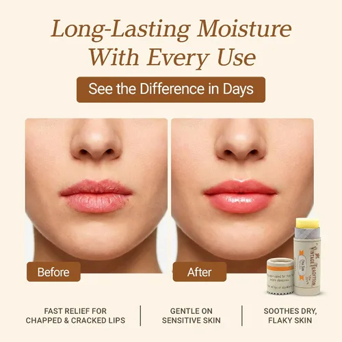 Vista 5 de Vintage Tradition Bálsamo labial hidratante de ternera - Hidratante labial tubo con mezcla de aceites esenciales de cítricos y lavanda hidrata