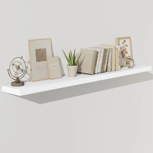 Vista 24 de Fun Memories Estantes flotantes – Estante de pared de 9.3 pulgadas de profundidad para decoración y almacenamiento – Estantería de exhibición