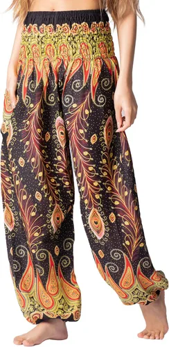 Vista 4 de B BANGKOK PANTS - Pantalones tipo harén para mujer, ropa bohemia con bolsillos