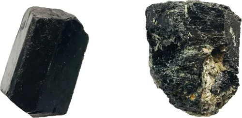 Vista 4 de 2 piezas de cristales de turmalina negra áspera a granel, piedras naturales crudas grandes, cristal de reiki, curación al por mayor (1.2-1.6 in)