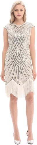 Vista 3 de Wuchieal Women's 1920's Dress Flapper Vintage Great Gatsby Charleston Party Dress