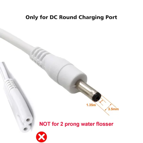 Vista 2 de Bitvae - Cable de carga de repuesto para cepillo de dientes recargable Aquasonic, cepillo dental eléctrico Bitvae D2/S2, hilo dental C2, cable