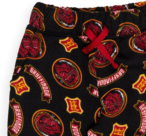 Vista 4 de Harry Potter Gryffindor Slytherin Hufflepuff Ravenclaw - Paquete de 2 pantalones deportivos de forro polar para niños pequeños a grandes
