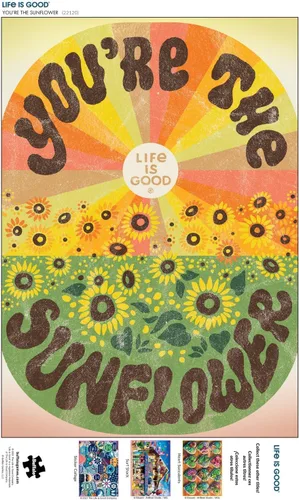 Vista 5 de Buffalo Games - Life is Good - You're The Sunflower - Rompecabezas de 300 piezas para adultos - Rompecabezas desafiante perfecto para noches