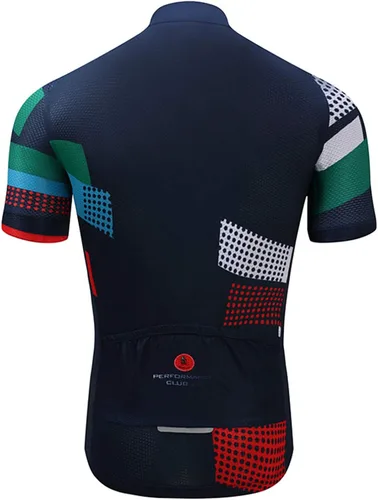 Vista 2 de PSPORT Grid - Camiseta de ciclismo de manga corta para hombre con 3 bolsillos reflectantes