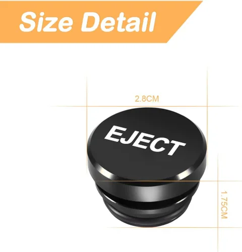 Vista 2 de Osilly Enchufe a prueba de polvo para encendedor de cigarrillos de automóvil, cubierta de enchufe de aluminio para decoración de botones, accesorios