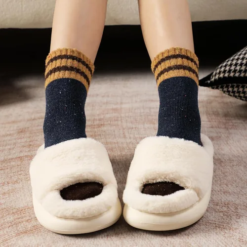Vista 2 de Clothirily Wool Socks for Women, Thick Knit Winter Warm Boot Wool Socks