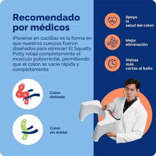 Vista 4 de Squatty Potty The Original Taburete de Baño para Inodoro - Ajustable 2.0, Convertible a 7" o 9" de Altura con Tapa Removible para Adultos y Niños