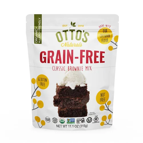 Vista 10 de Otto's Naturals Mezcla clásica de brownie sin granos, 315 g, paquete de 6, libre de los 9 principales alérgenos, versátil para golosinas horneadas