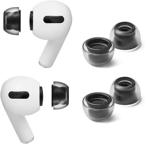 Vista 8 de AZLA Crystal AirPods Pro - Reemplazo de punta de oído, puntas de silicona LSR prémium