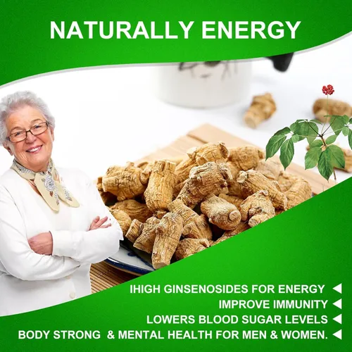 Vista 6 de American Wisconsin - Rodajas de raíz de ginseng de Wisconsin, raíz de rebanada de ginseng americano para té, energía para hombres y mujeres, salud
