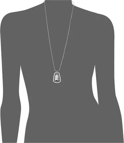 Vista 3 de NINE WEST Collar con colgante ajustable Silvertone para mujer 36 pulgadas de largo
