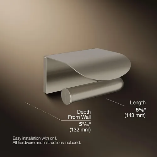 Vista 4 de Kohler 97503-BN Avid Portarrollos de papel higiénico cubierto