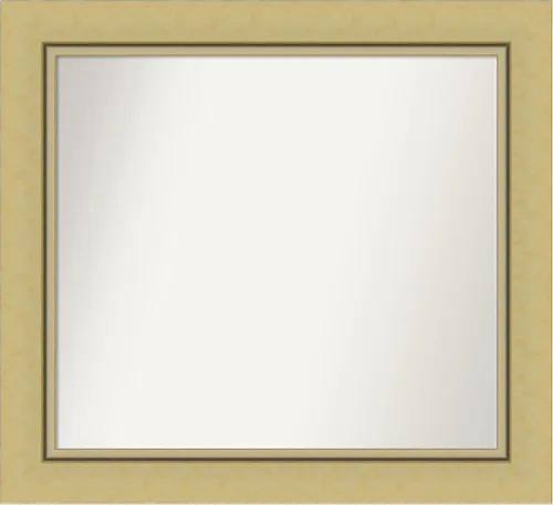 Vista 98 de Amanti Art Landon Gold Espejo de baño, espejo de pared o espejo de tocador de baño sobre el fregadero (26.25 x 26.25 pulgadas) Espejo no biselado