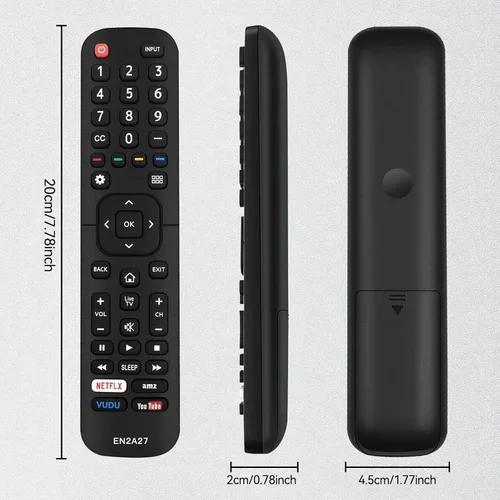 Vista 7 de Nuevo reemplazo universal Sharp aquos TV Control remoto EN2A27 compatible con Sharp Hisense Control remoto LCD LED HDTV Smart TV Control remoto