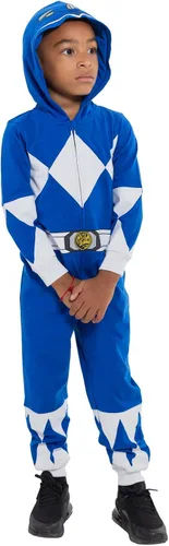 Vista 2 de Power Rangers Overol de cosplay con cremallera para niños pequeños a niños grandes