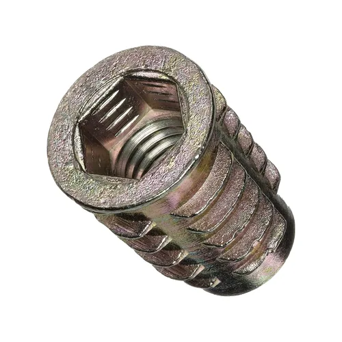 Vista 19 de E-Z LOK Inserto roscado para madera blanda, insertos de rosca hexagonal de zinc 10-32 roscas internas, 0.394 pulgadas de longitud, paquete de 50
