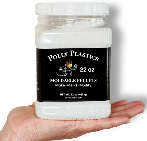 Vista 4 de Polly Plastics Pellets de color metálico para plástico moldeable Oro y plata Fabricado en los Estados Unidos