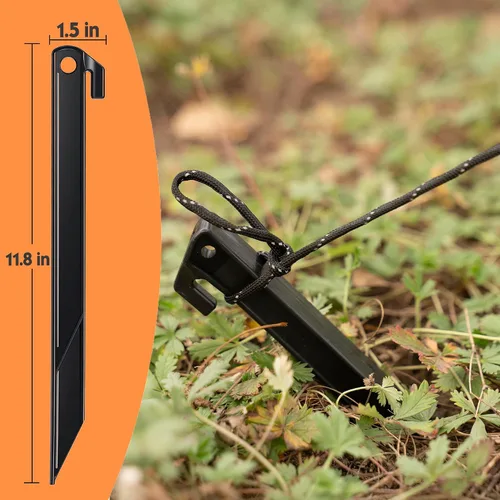 Vista 9 de 16 estacas de plástico resistentes de 12 pulgadas, estacas inflables de repuesto, anclaje de suelo para patio al aire libre para decoraciones