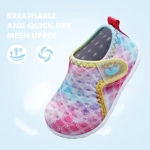 Vista 5 de FEETCITY - Zapatos deportivos acuáticos para bebés, niños y niñas, zapatos de agua de secado rápido para playa y piscina