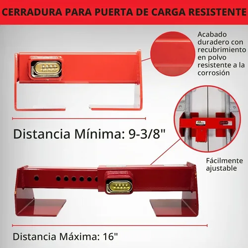 Vista 5 de Cerradura de Equipo Cerradura de Puerta de Carga Resistente - Cerradura de Contenedor de Envío de Acero con Recubrimiento en Polvo - Cerradura