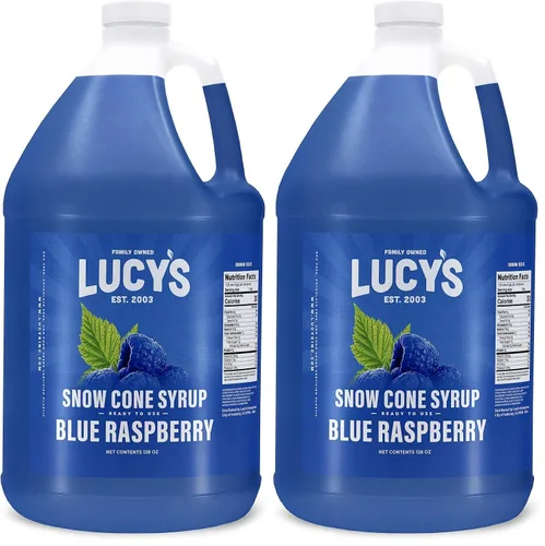 Vista 5 de Lucy's Family Owned – Jarabe para cono de nieve de raspado – 1 galón (128 onzas)