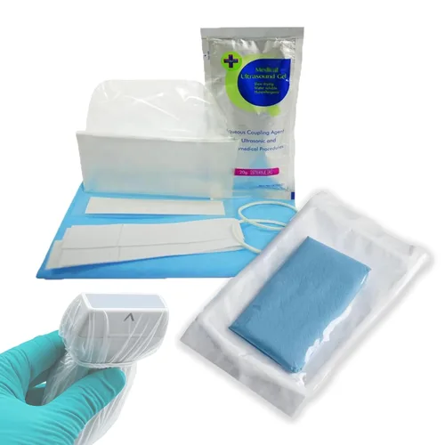 Vista 8 de Cubierta de sonda de ultrasonido, protector estéril transparente desechable sin látex para transductor, embalaje individual, 50