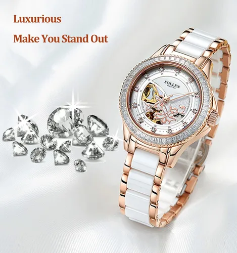 Vista 4 de Automatic Watches for Women, Casual Women's Watch, 3ATM Waterproof Women's Wrist Watches, Ideal Gift for Girls & Adults