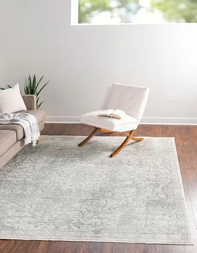 Vista 27 de Unique Loom Newport Collection - Alfombra de área con olmos (2' x 3' 11" gris/marfil)