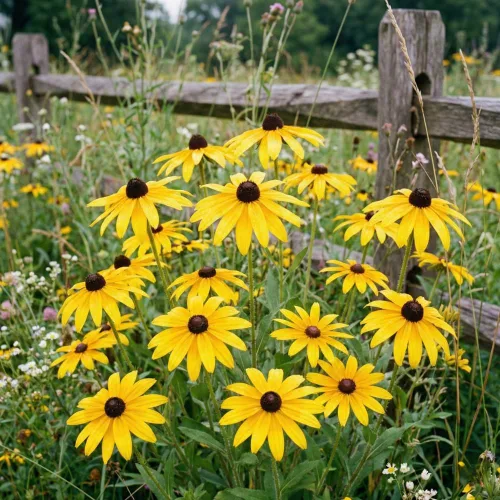 Vista 5 de 15,000 semillas de Susan de ojos negros (Rudbeckia hirta) semillas de flores silvestres para plantar, flores de jardín polinizadoras para jardín al