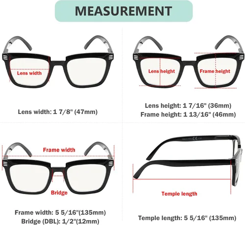 Vista 3 de Eyekepper Paquete de 4 lentes de lectura multifocales con bloqueo de luz azul progresivo multienfoque para mujeres +1.00