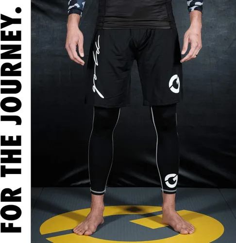 Vista 7 de Gold BJJ Jiu Jitsu Spats - Capa base para Gi y No-Gi Grappling - Pantalones de artes marciales