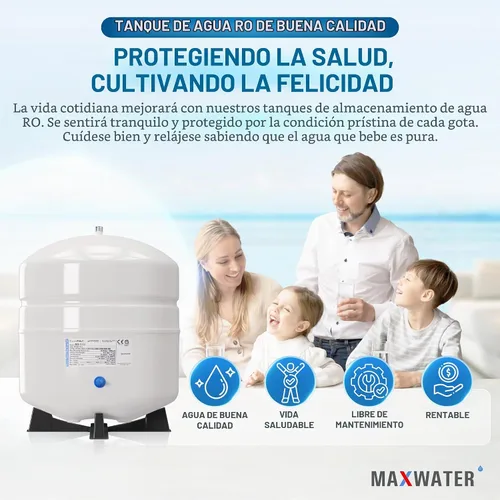 Vista 7 de Max Water Certificado NSF Tanque de almacenamiento de agua de ósmosis inversa de servicio pesado de 4,4 galones @100 PSI RO (ósmosis inversa), PA-E