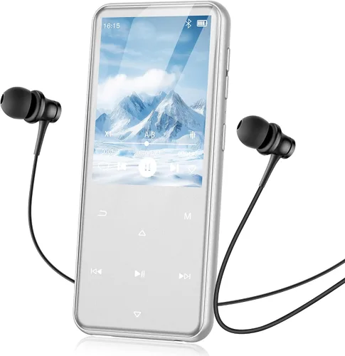 Vista 15 de AGPTEK Reproductor MP3 de 64 GB con Bluetooth, M3 Reproductor de música de 2.4 pulgadas con altavoz y radio FM, botones táctiles, soporta hasta 128