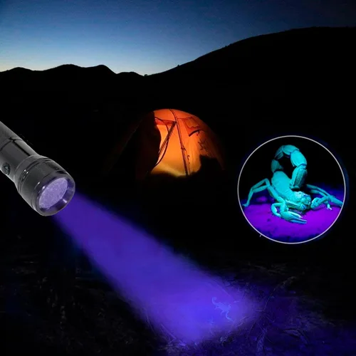 Vista 5 de HQRP 365 nM linterna/luz negra para la inspección de vidrio, falsificación del arte/pruebas de reparación, inspección antigua, detección de tintas