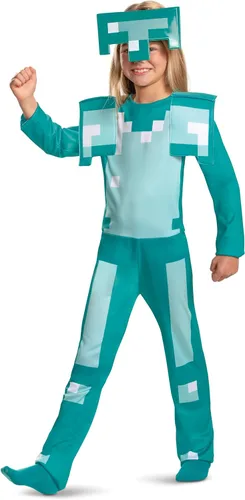 Vista 5 de Minecraft Armor Costume, Official Minecraft Kids Halloween Costume