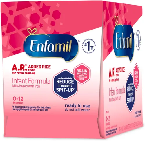 Vista 9 de Enfamil A.R. 48 botellas (2 onzas líquidas cada una), botellas de fórmula para bebés listas para alimentar, reducen la saliva en 1 semana, Omega 3