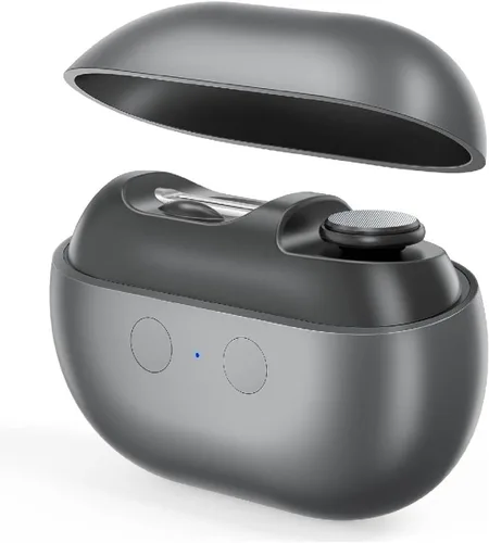 Vista 9 de Cortaúñas eléctrico gris con luz LED, recortador de uñas inteligente recargable por USB, cortador automático 3 en 1 para uñas gruesas, diseño