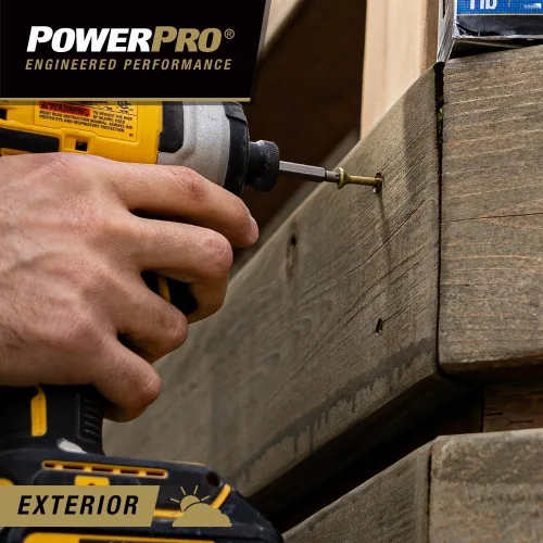 Vista 6 de Power Pro Tornillos de madera para exteriores de alta calidad, tornillos de cubierta multiusos #8 x 1-1/2 pulgadas para proyectos al aire libre
