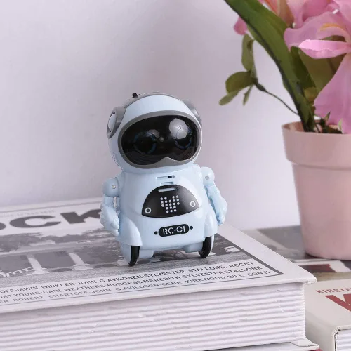 Vista 2 de GoolRC 939A Robot de Bolsillo que Habla, Diálogo Interactivo con Reconocimiento de Voz y Función de Grabación, Canta, Baila, Cuenta Historias, Mini
