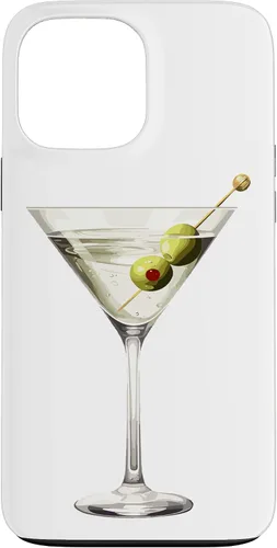 Vista 24 de Martini Glass Green Olive Bartender Vodka Gin Cocktail Drink Case para iPhone 17