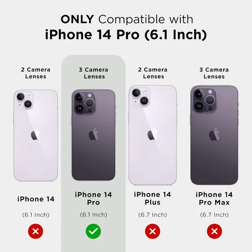 Vista 2 de Case-Mate Funda para iPhone 14 Pro - Twinkle Stardust [protección contra caídas de 10 pies] [compatible con MagSafe] Funda magnética con bonito