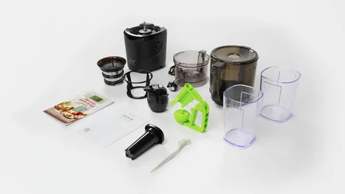Vista 3 de Kuvings Exprimidor lento entero REVO830 Máquina exprimidora de presión fría – Canales de alimentos extra anchos de 3.465 in y 1.890 in – Motor Negro