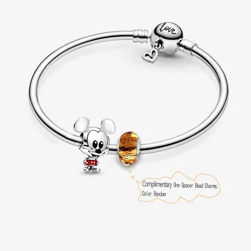 Vista 2 de HappyStar Abalorio para pulseras Pandora, collar, joyería europea, plata de ley 925 colgante, cuentas colgantes para mujeres y niñas, regalos